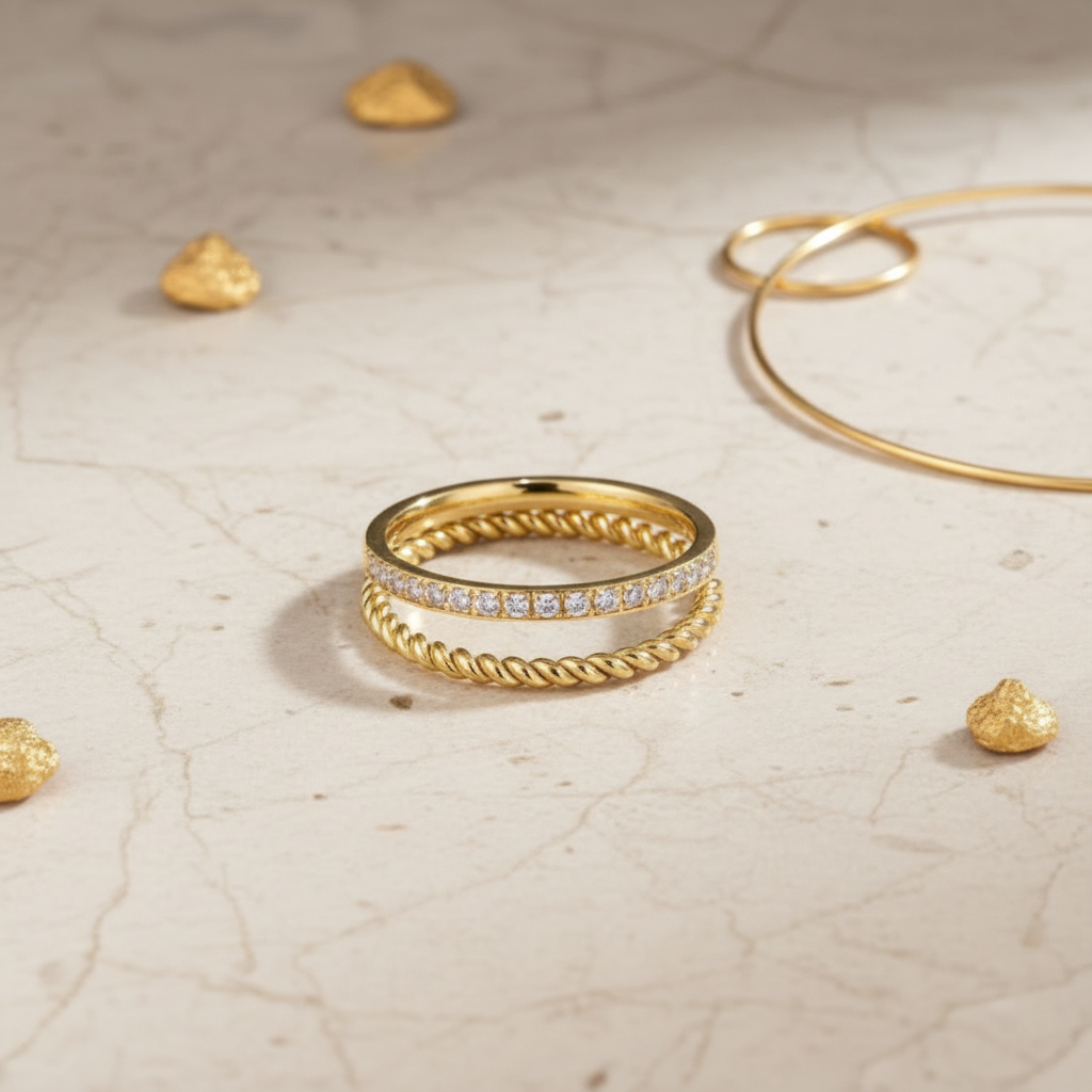Elara Stack Ring - Flat Lay