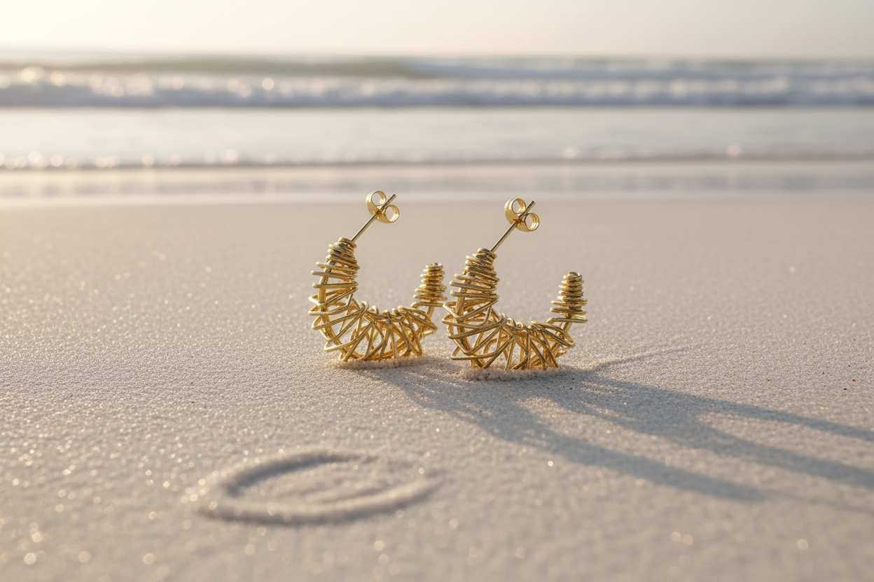 Geometric Hoops - Beach