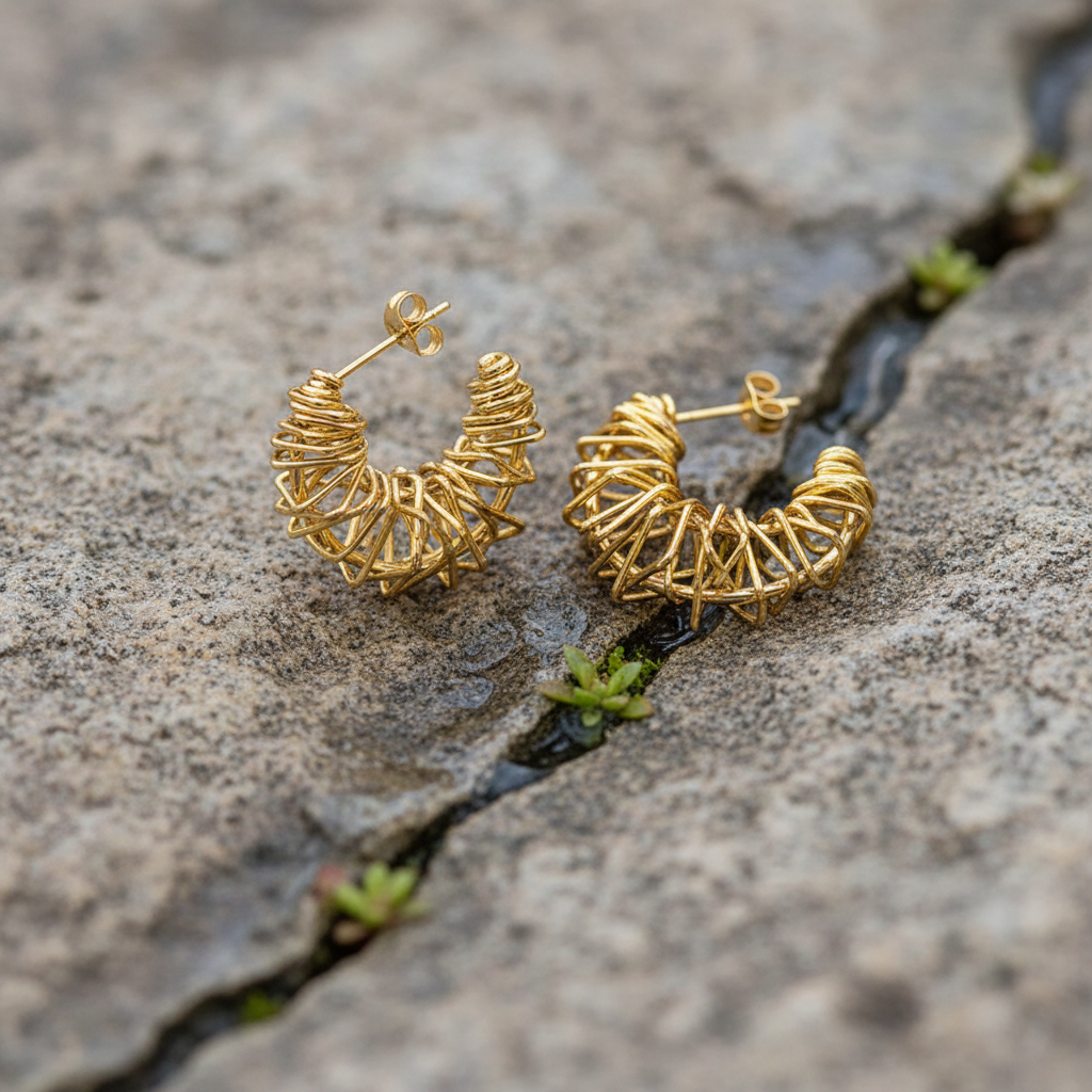 Geometric Hoops - Stone & Water Minimal Moss