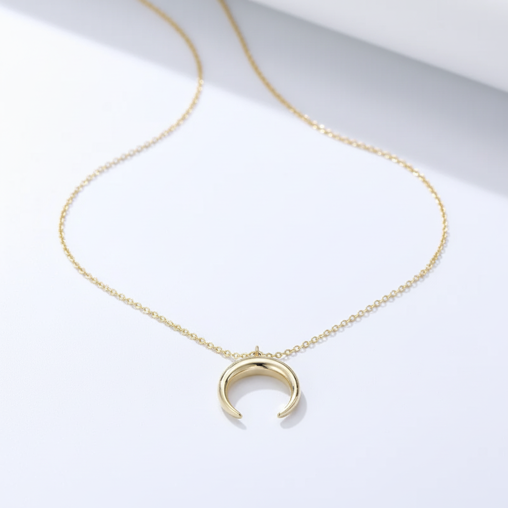 Necklace on clean white background