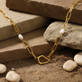Necklace with earthy stone background