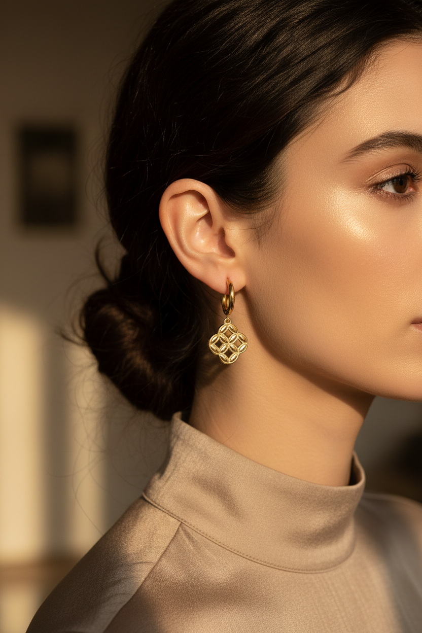 The Sorrento Earrings - Model Clean